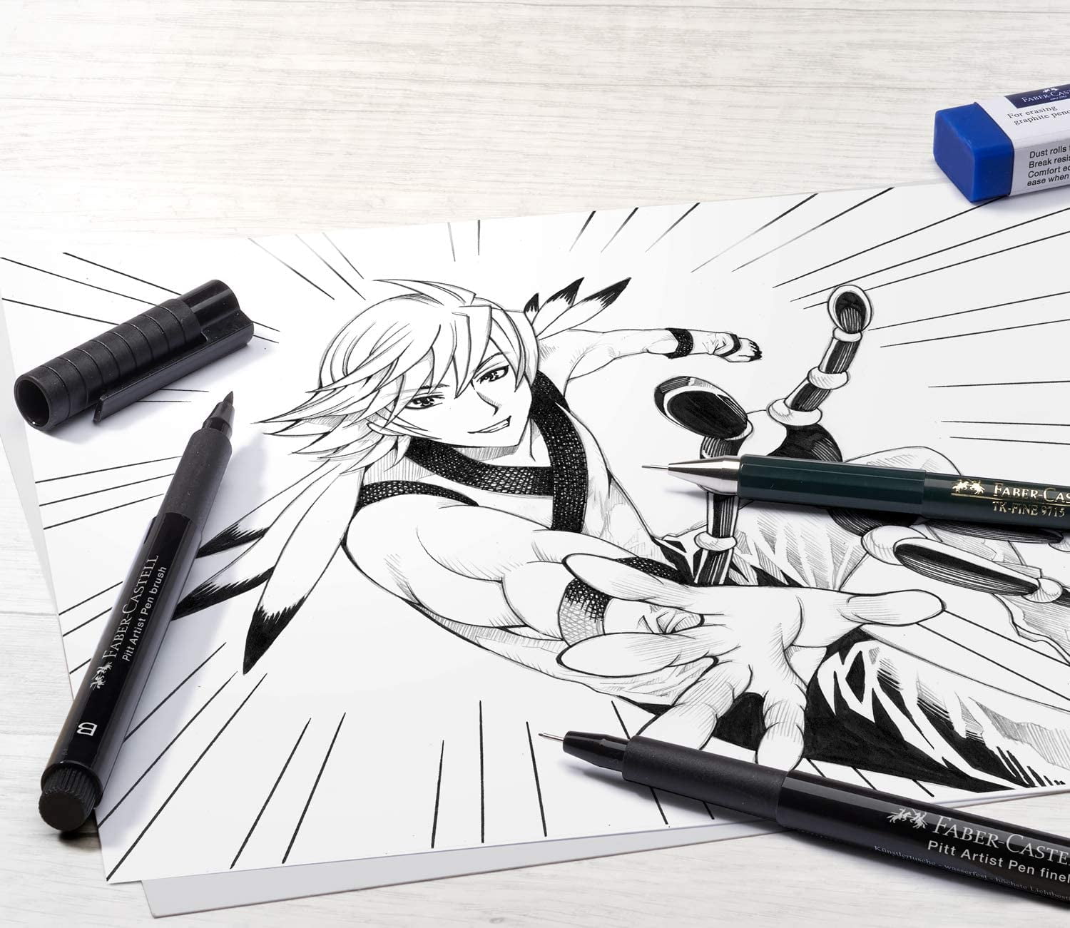 Faber-Castell Pitt Artist Pens Manga Set - Shojo, Set of 6