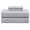 Grey Stripe, variant on Feather and Stitch New York 4-Piece 300 Thread Count Grey Floral Paisley 100% Cotton Percale Sheet Set, King