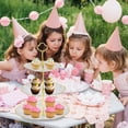 thumbnail image 6 of Unique Bargains 3 Tier Dessert Cupcake Stand Holder with Five Petals Design Clear, 6 of 6