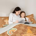 thumbnail image 4 of Erosebridal Cute Capybara 7-Piece Bedding Comforter Set,Brown Classic Geometric Plaid King Bedding Sets For Girls Kids ,Reversible Gray, 4 of 7