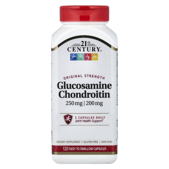 21st Century Glucosamine 250 Mg and Chondroitin 200 Mg Swallow Capsules for Joint Health, 120 Ea..