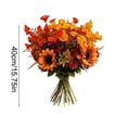 thumbnail image 3 of Artificial Fall Flower Arrangement, Sunflowers with Morning Glory Blooms & Cosmos Leaves, Harvest Floral Bouquet for Outdoor Porch, Table Vase, Entryway, Mantel & Thanksgiving Decor, 3 of 9