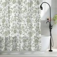 thumbnail image 2 of Sage Green Pastoral Flower Fabric Shower Curtain Farmhouse Washable Shower Curtains for Bathroom, Waterproof Bath Curtain with Hooks Home Decor 72x72in, 2 of 8