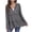 Dark Gray, variant on Otntypg Full Zip Up Hoodie for Women Cute Summer Tops Casual Pleated Tiered Ruffle Hooded Sweatshirts Jacket Coat Long Sleeve Flowy Beach Travel Outfits Blue XL