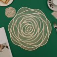 thumbnail image 4 of TidBay Cup Mat Eye-catching Heat Resistant PVC Thickened Rose Flower Shaped Placemat for Home, 4 of 8