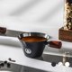thumbnail image 4 of Taza medidora de café italiano | Vaso de acero inoxidable para espresso con mango de madera | Taza con escala de extracción en onzas para una preparación precisa, 4 of 6