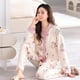 thumbnail image 4 of Cárdigan de manga larga con estampado de leopardo para mujer, pijama con cuello en V, ropa de dormir Sexy para el hogar, 4 of 4