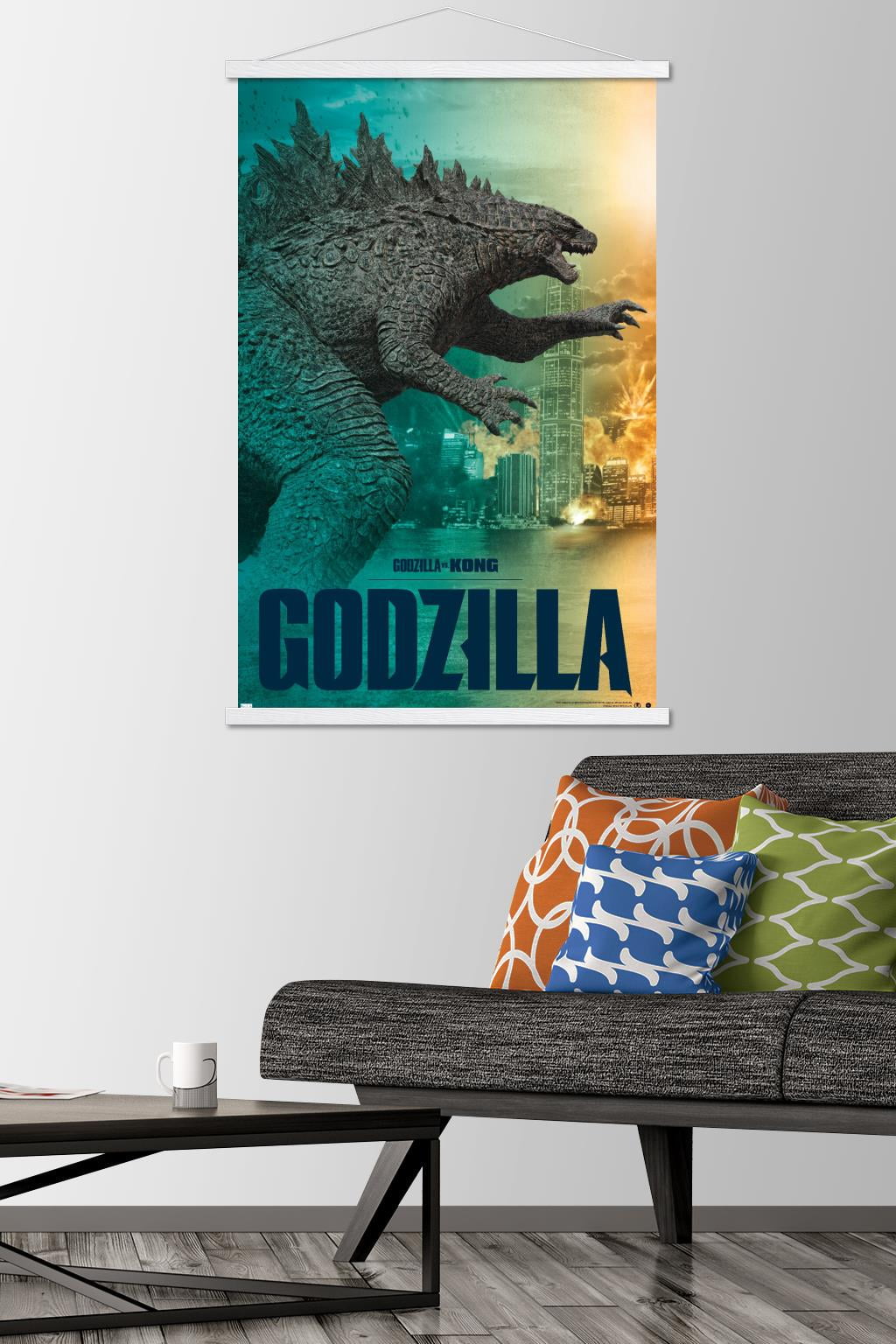 Godzilla vs. Kong - Godzilla Wall Poster with Magnetic Frame, 22.375" x 34"