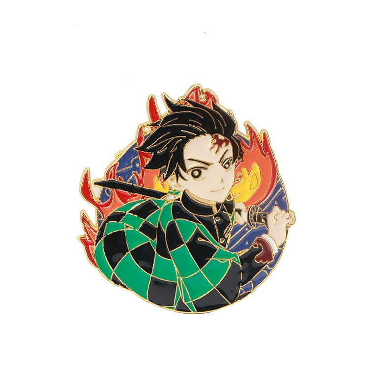 ZILEFSILK Anime Demon Slayer Cute Enamel Pin Figure Kamado Tanjiro for  Backpack Jackets Hat Metal Lapel Badges Pins Characters Aesthetic Brooch  for