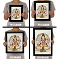 thumbnail image 7 of IBA Indianbeautifulart Lord Shiva Picture Frame Religious Poster Black Wall Frame Deity Photo Frame Wall Decor&nbsp;For Home/ Office/ Temple-6 x 8 Inches, 7 of 7