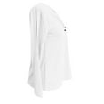 thumbnail image 5 of Fiaer.Oversized Tshirts for Women.Womens V Neck Long Sleeve T Shirts.Women's Casual Trendy Side Button Decor Going out Tops White XL, 5 of 6
