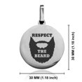 thumbnail image 2 of Stainless Steel Respect the Beard Round Medallion Pendant Necklace, 2 of 3