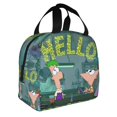 thumbnail image 2 of Phineas And Ferb Portable Lunch Bag, Insulated Lunch Box Reusable Lunch Totes Bag For Camping Hiking Travel Picnic, 2 of 8