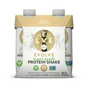 Evolve Protein Shake, Ideal Vanilla, 20g Protein, 11 oz Cartons, 4 Count