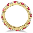 thumbnail image 2 of Ruby and Diamond Eternity Ring Band 14k Yellow Gold (1.07ct), 2 of 3