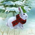 thumbnail image 2 of Wilson, Kelsey 15x15 Gold Ornate Wood Framed with Double Matting Museum Art Print Titled - Winterscape III-Rabbit, 2 of 4
