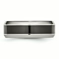 thumbnail image 2 of Stainless Steel Base w/Polished Black Ceramic Center Beveled Band, 2 of 11