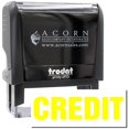 thumbnail image 1 of Large Self-Inking Red Credit Stamp, Trodat Printy 4913, Press and Print Stamping, Impression Size 7/8" x 2-1/4", Up to 10,000 Impressions - Yellow Ink, 1 of 10