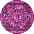 thumbnail image 1 of Ahgly Company Indoor Round Persian Pink Traditional Area Rugs, 4' Round, 1 of 4