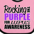 thumbnail image 4 of Inktastic Rocking The Purple for Lupus Awareness Boys or Girls Baby Bib, 4 of 4