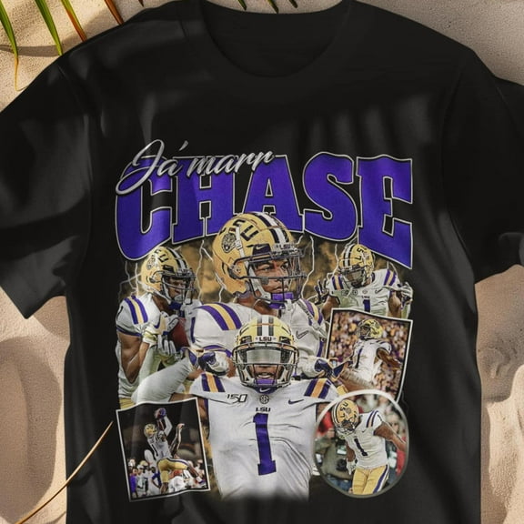 Vintage 90s Graphic Style Ja'Marr Chase T-Shirt, Ja'Marr Chase Tribute Shirt, Retro American Sport Gift, Oversized Sport