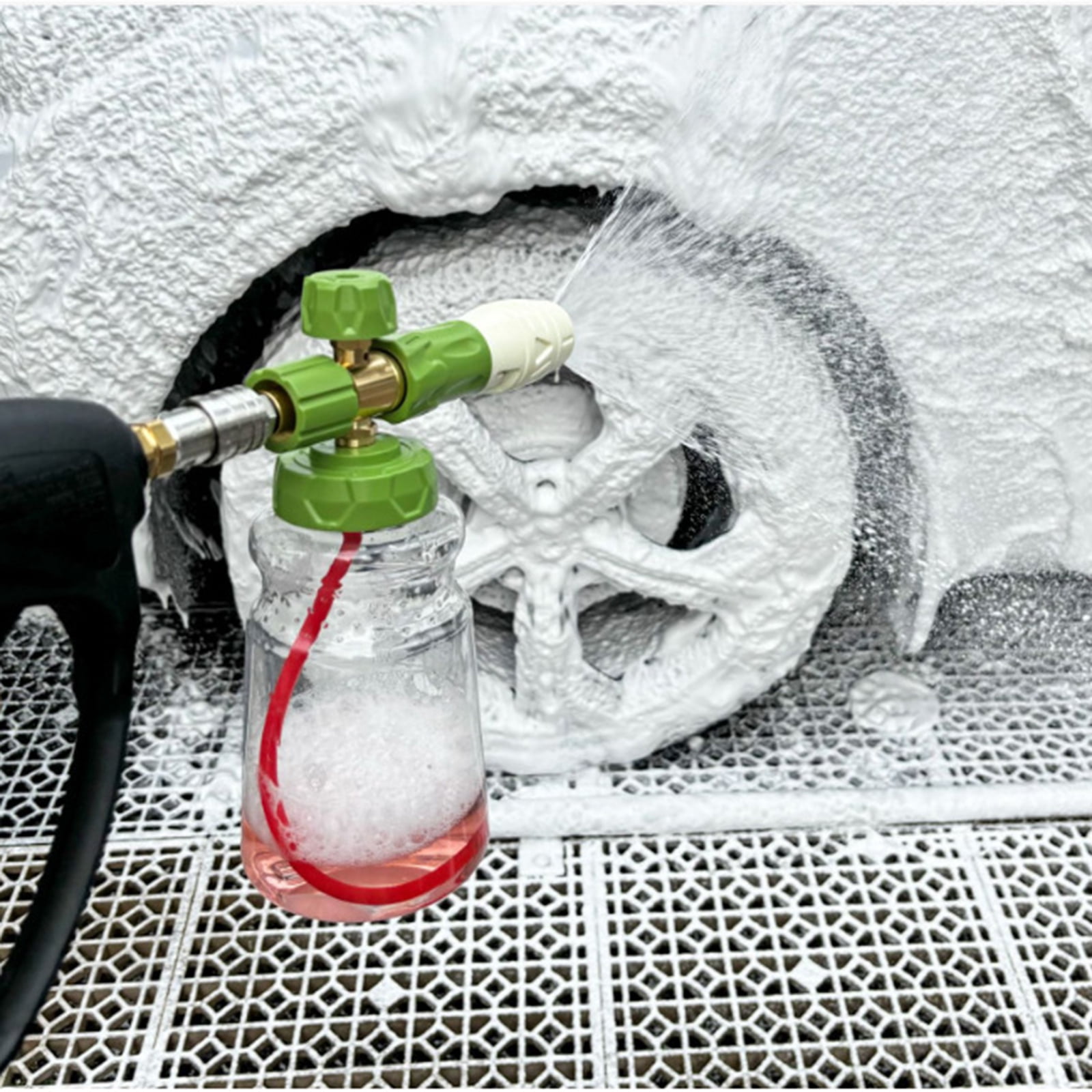 Double Lances Pressure Washer Wand with Quick Connection & 5 Stainless Steel Nozzles Tip Suitable for Efficient Cleaning
