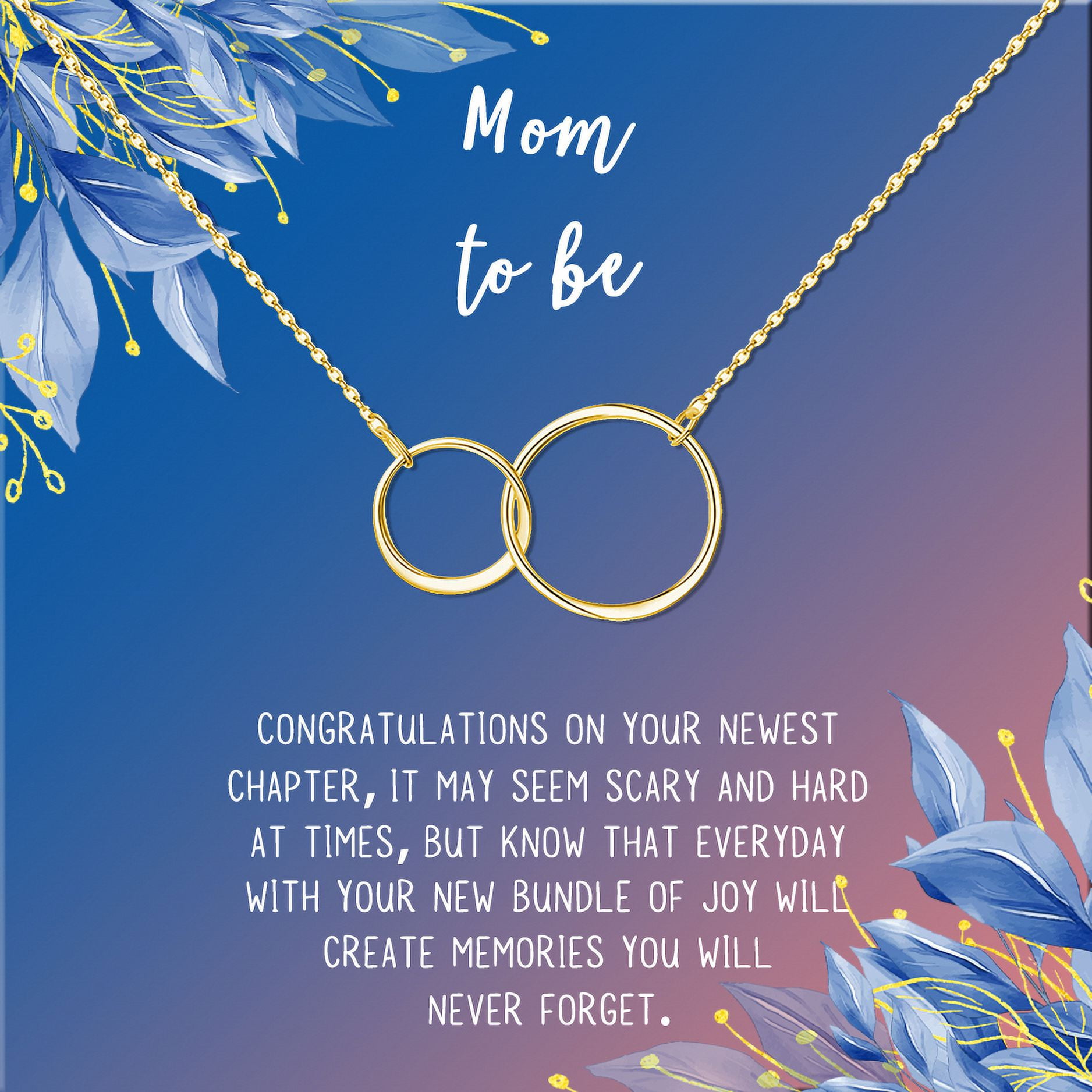 Mom to Be Mother's Day Gift, New Mom Mother's Day Gift, Gift for New Mom, New Mom Gift Box, New Mom Gift for Her, Gifts for New Mom, Congratulations Gift [Gold Infinity Ring,Blue-Orange Gradient]