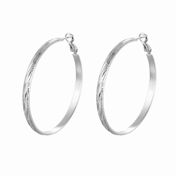 Tilga Sterling Silver/Gold plated Hoop Earrings Large Silver Hoop Earrings for Women Lightweight Big Hoops Earring Hypoallergenic Thin Hoops Earring for Women 30/40/50/60/70MM