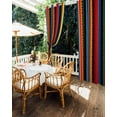 thumbnail image 5 of nqOlkjepod Outdoor Curtains for Patio Waterproof, Rainbow Striped Outdoor Privacy Panels Grommet, Modern Colorful Boho Ethnic Chic Lines Blackout Outside Curtains for Porch/Cabana 54"x84", 1 Panel, 5 of 8