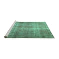 thumbnail image 2 of Ahgly Company Machine Washable Indoor Rectangle Persian Turquoise Blue Traditional Area Rugs, 5' x 8', 2 of 4
