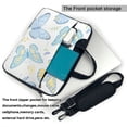 thumbnail image 3 of YFYANG 14 inch Universal Laptop Bag Oxford Cloth Laptop Sleeve, Multi-functional Vintage Butterfly Floral Doodle Notebook Computer Messenger Bag Handbag, 3 of 8