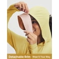 thumbnail image 2 of Baleaf Women's Sun Jacket with Removable Brim UPF 50+ Lightweight UV SPF Shirts Long Sleeve Full Zip Up Hoodie Outdoor Hiking Yellow L, 2 of 7