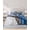 Gray, variant on 4 Piece Full Sheet Set Funny Panda Sheets Set for Full Size Bed, Breathable Soft Microfiber Bed Sheets Cooling Cute Art Modern Lovely Animals on Showering Blue Fitted Sheet Deep Pocket, Pillowcases