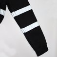 thumbnail image 6 of GEWSEY Men's Hoodie Reflective Strip Hooded Sweatshirts Safety Workwear Fleece Sweatshirt Pullover with Pockets (Black, XL), 6 of 7