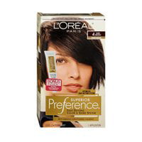 L'Oreal Paris Superior Preference Permanent Hair Color, 4 Dark Brown (Pack of