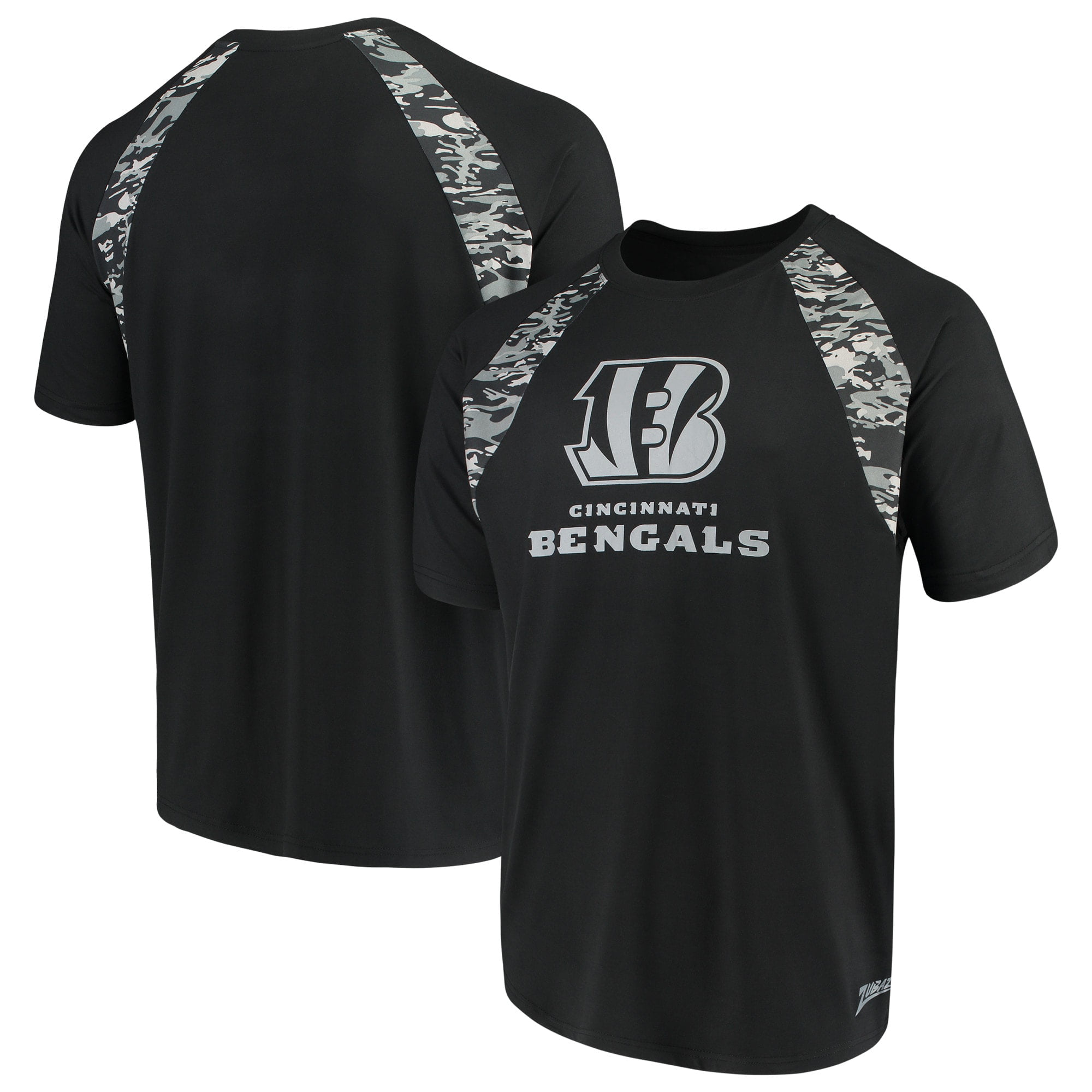 Men's Zubaz Black Cincinnati Bengals Camo Raglan T-Shirt - Walmart.com