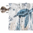 thumbnail image 5 of Kitchen Curtains Valances for Small Windows, Summer Ocean Sea Life Short Curtain Valance for Living Room, Blue Coral Shell Conch Starfish Sea Turtle Rod Pocket Blinds Window Printed Drapes 54x18 Inch, 5 of 6