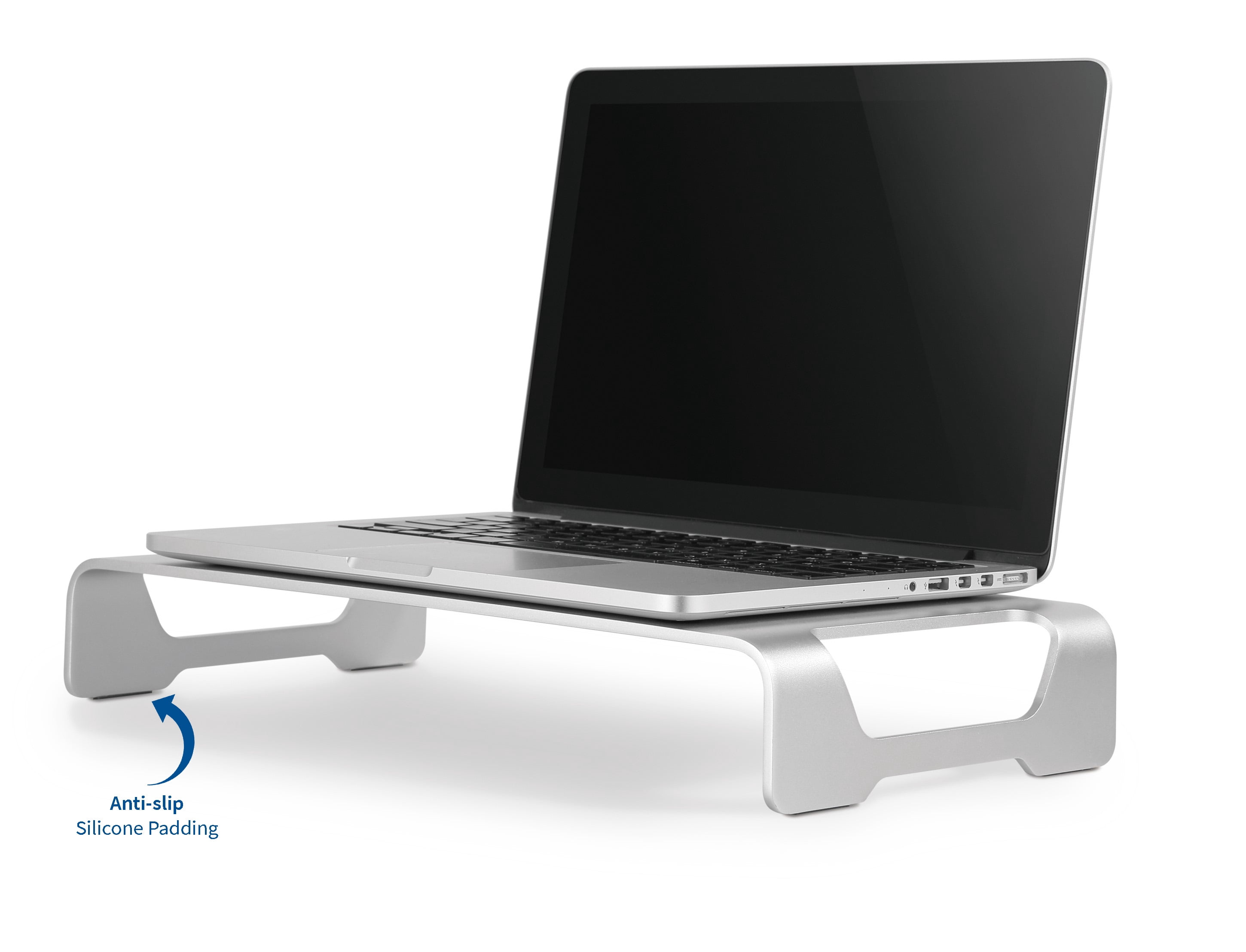 VIVO Silver Aluminum 16" Monitor Riser Ergonomic Desktop Stand Desk Organizer