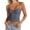 Dark Gray, variant on Women's Adjustable Strap Camisole, Round Neck Sleeveless Vest Top with Spaghetti Straps, Slim Fit Basic Layering Piece for Summer Hot Pink S