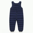 thumbnail image 5 of Kogui Baby Snow Bibs Toddler Boys Girls Snow Pants Kids Snow Suit Bibs Puffer Winter Warm Zip Up Baby 0ne Piece Snowsuit Waterproof Overalls 6 12 Months (Navy,6-12 Months), 5 of 6