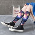 thumbnail image 7 of Womens America Flag Colored Fireworks Knee High Socks Comfy Thermal Boot Long Socks, 7 of 7