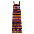 thumbnail image 5 of Womens Halloween Jumpsuits Pumpkin Skull Halter Backless Spooky Overalls Skeleton Bat Sleeveless Funny Rompers, 2XL, 5 of 5