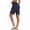 Navy Blue, variant on Women's Bermuda Shorts 9" Knee Length High Waisted Long Shorts with Zipper Pockets Golf Shorts for Women Walking Travel Athletic Running Hiking Workout Beige M