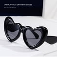 thumbnail image 4 of Heart Shaped Sunglasses: Thick Frame Fashion Sunglasses for Sun Blocking, PC Frame, Stylish Heart-Shaped Design, 4 of 5