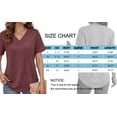 thumbnail image 5 of MOSHU Deep V Neck Womens Tops Curved Hem Shirts for Women Fashion Trendy Blouses Casual Loose Fit Tees Tops, 5 of 9