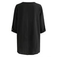thumbnail image 5 of Ichuanyi Womens Shirts , Plus Size Women Casual Long Sleeve Solid Loose V-neck Shirt Blouse Top, 5 of 5