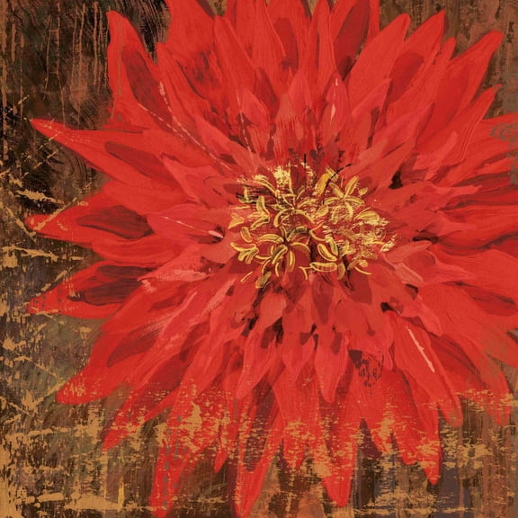 Marmont Hill "Floral Frenzy Red III" Painting Print on Canvas