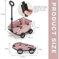 thumbnail image 4 of Pet Stroller Wagon, Dog Strollers for Small Dogs, Foldable Multifunctional Shopping Carts _ #03 _ A _ Pink, 4 of 8