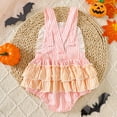 thumbnail image 6 of Toddler Baby Girls Halloween Dresses Kid Little Girls Fall Outfit Casual Cartoon Round Neck A-Line Party Dresses, 6 of 9
