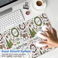 thumbnail image 4 of Long Mouse Pads for Desk,White Christmas Wreath Pattern Desk Mats on Top Of Desks, Desk Mouse Pad Extra Large with 3mm Non-Slip Base and Stitched Edge for Gaming,Office,Work,Home 31.5x11.8in, 4 of 5